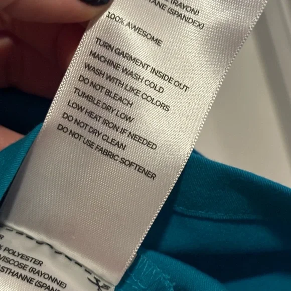 Figs Teal V-Neck Short Sleeve Tee scrub top - Picture 6 of 8